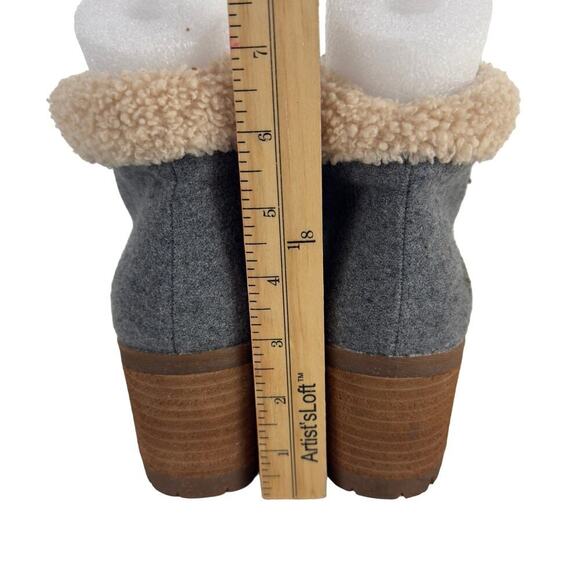 KORKS EVIE‎ LACE UP WOOL HEELED HIKER ANKLE BOOTIE IN GRAY NWOB WOMEN'S SIZE 8M - Picture 9 of 13